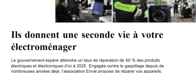 Ils Donnent Une Seconde Vie à Votre électroménager – LE PROGRÈS