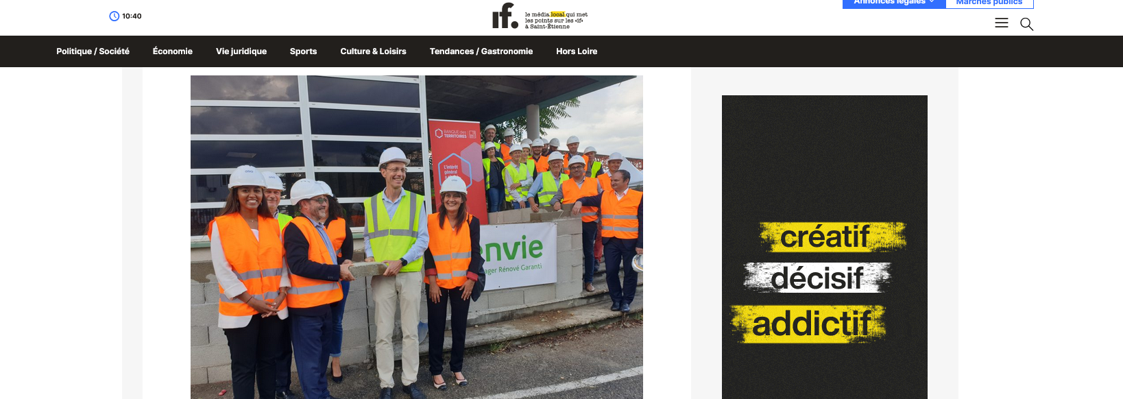 IF Saint-Étienne | « Envie Loire Investit 4 M€ Dans Un Site Pilote à Saint-Étienne »
